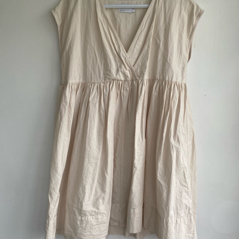 ASOS Cream V-Neck Dress